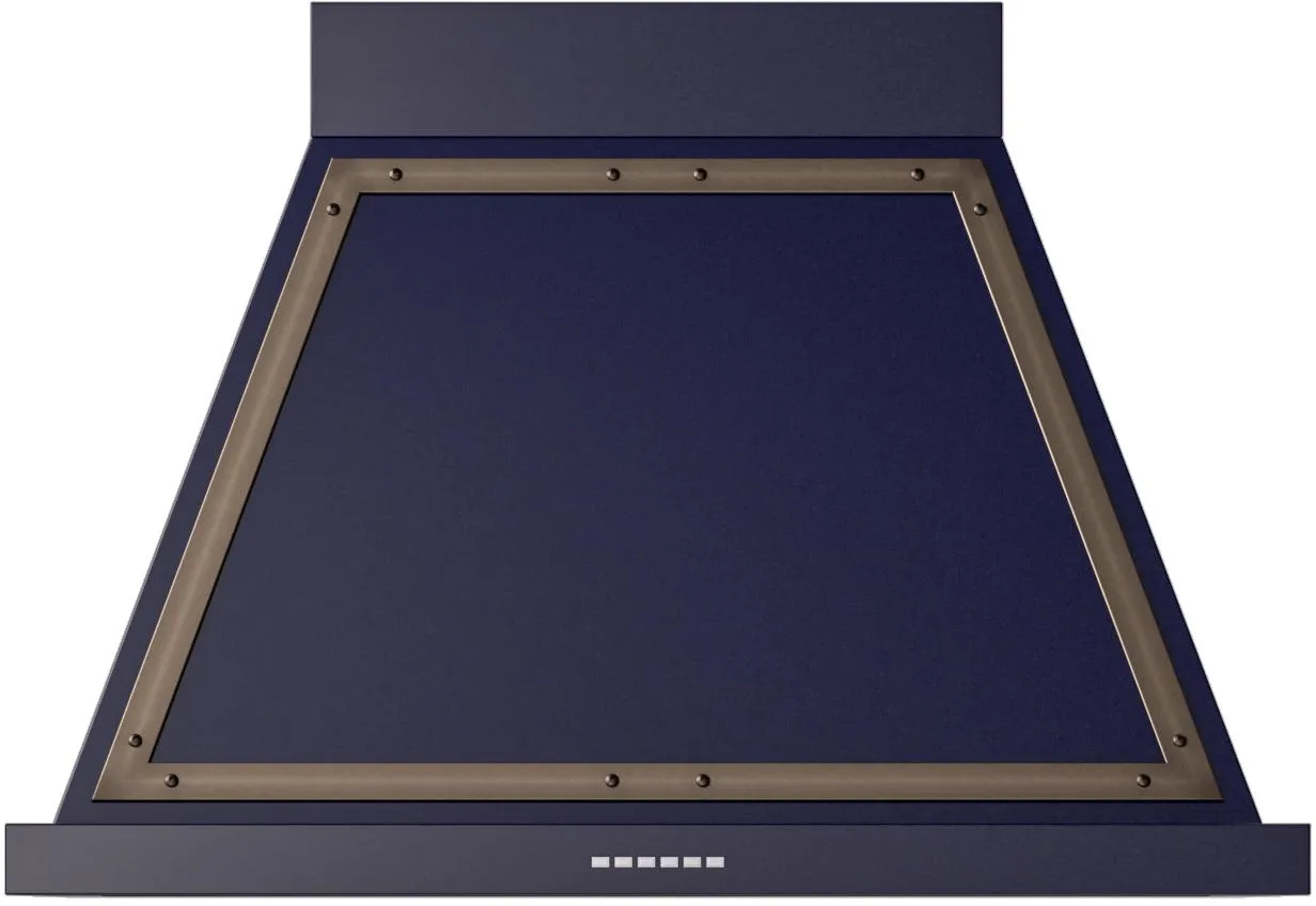 Ilve UANB36MBB Ilve Uanb36Mbb Nostalgie 36" Hood In Midnight Blue With Bronze Trim