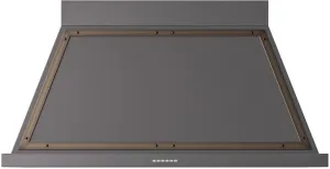 Ilve UANB48MGB Ilve Uanb48Mgb Nostalgie 48" Hood In Matte Graphite With Bronze Trim