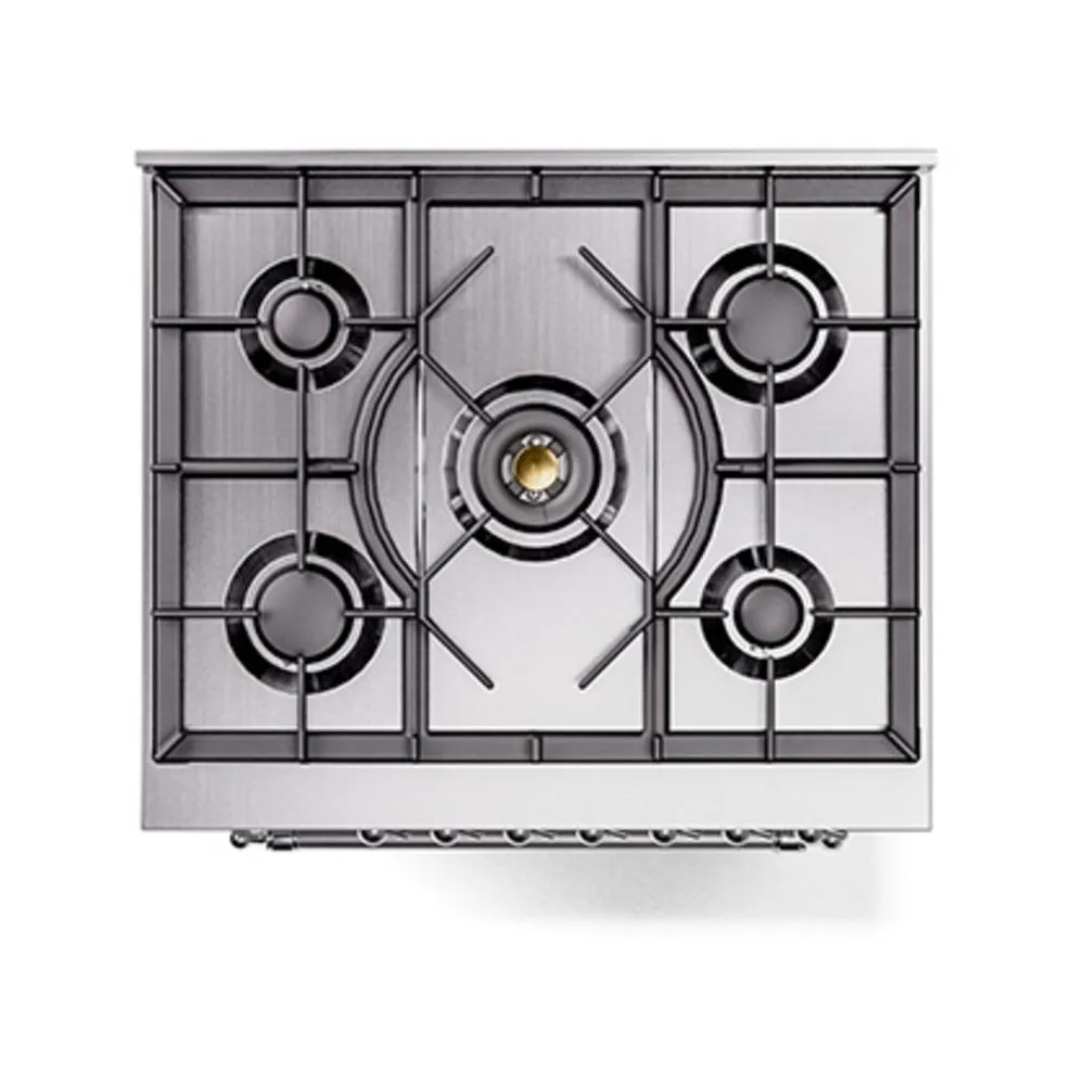 Ilve UN30NMPRACLP Ilve Un30Nmpraclp Nostalgie Ii Noblesse 30" Dual Fuel Range (Liquid Propane, Triple Glass Door, Ral, Chrome)