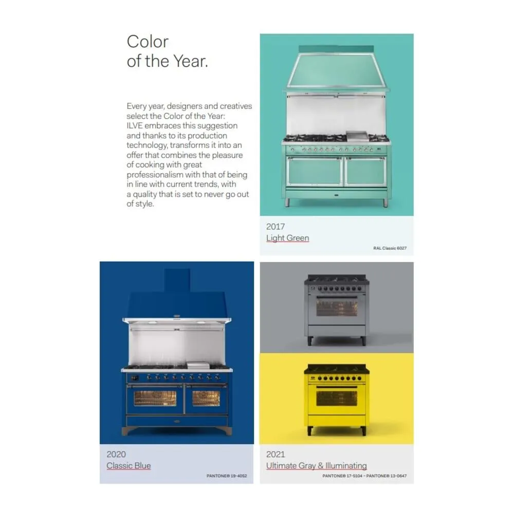 Ilve UN60FNMPRAB Ilve Un60Fnmprab Nostalgie Ii Noblesse 60" Dual Fuel Range (9 Sealed Burners   Griddle, Natural Gas, Triple Glass Door, Ral, Burnished)