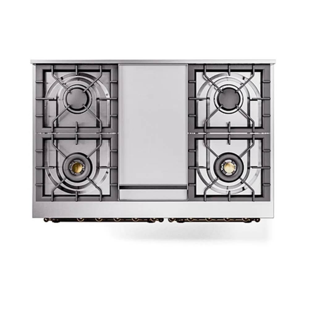 Ilve UND40FNMPRAB Ilve Und40Fnmprab Nostalgie Ii Noblesse 40" Dual Fuel Range (Natural Gas, Triple Glass Door, Ral, Burnished)