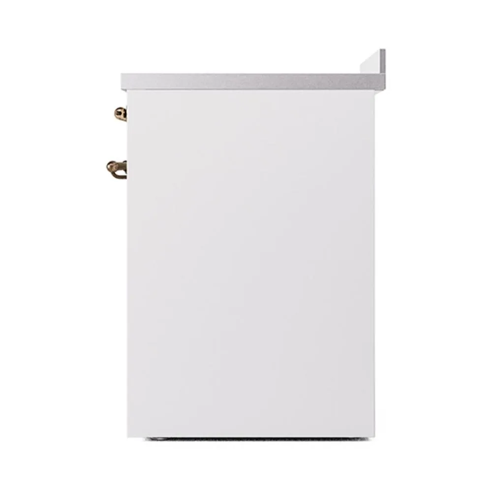 Ilve UNI304QNMPWHC Ilve Uni304Qnmpwhc Nostalgie Ii Noblesse 30" Induction Range (Solid Door, White, Chrome)