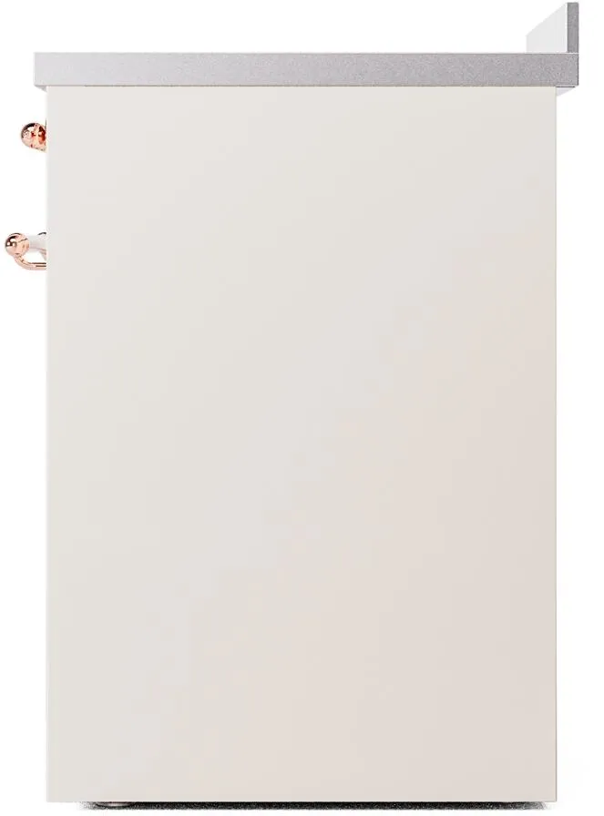 Ilve UPI304NMPAWP Nostalgie Ii 30 Inch Electric Freestanding Range In Antique White With Copper Trim