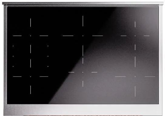 Ilve UPI366NMPMGG Nostalgie Ii 36 Inch Electric Freestanding Range In Matte Graphite With Brass Trim