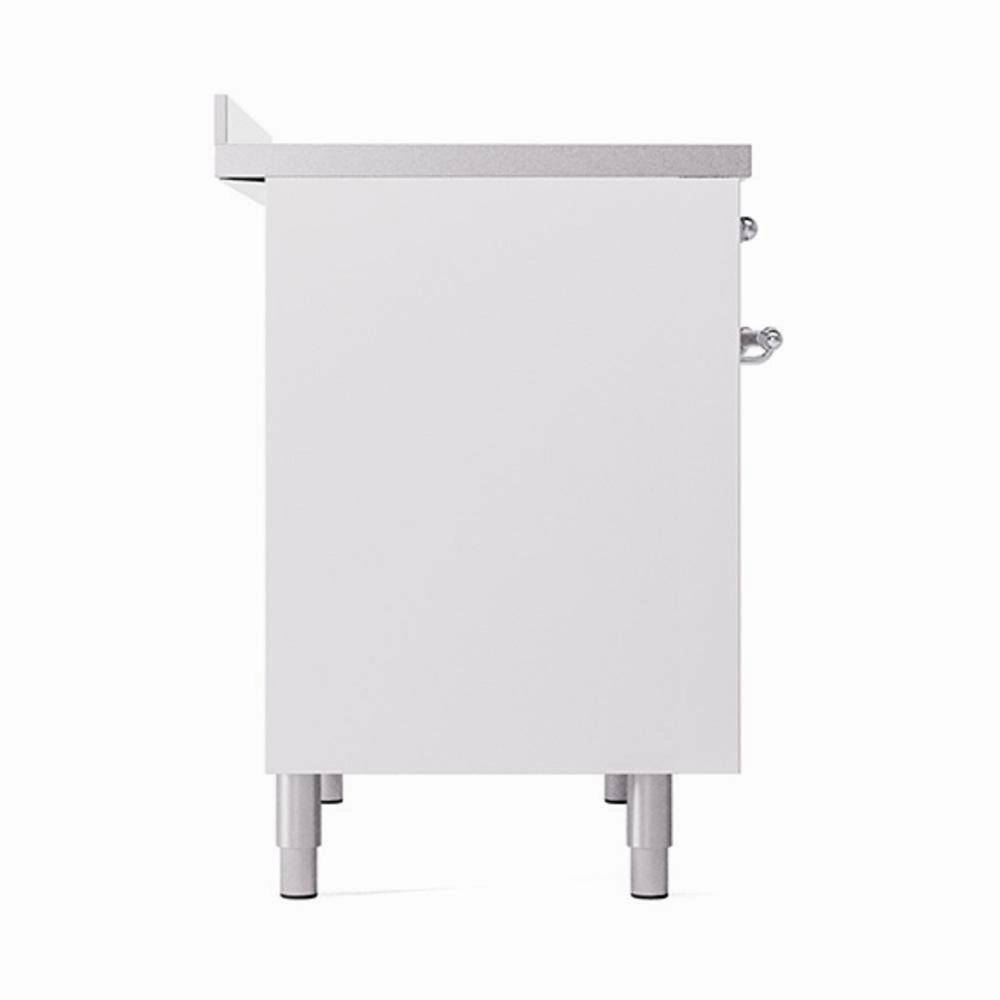 Ilve UNDI406QNMPWHC Ilve Undi406Qnmpwhc Nostalgie Ii Noblesse 40" Induction Range (Solid Door, White, Chrome)