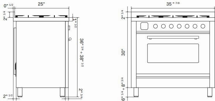 Ilve UP36FNMPSSB Nostalgie Ii 36 Inch Dual Fuel Natural Gas Freestanding Range In Stainless Steel With Bronze Trim