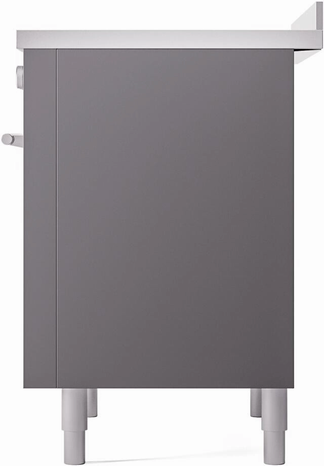 Ilve UPI366WMPMG Professional Plus Ii 36 Inch Electric Freestanding Range In Matte Graphite With Trim