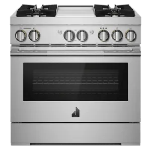 Jennair JDRP536HL Rise 36" Dual-Fuel Professional Range With Chrome-Infused Griddle