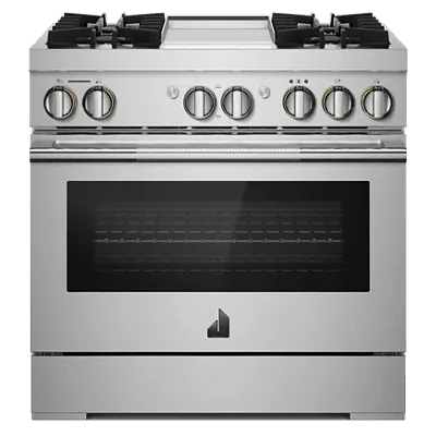 Jennair JDRP536HL Rise 36" Dual-Fuel Professional Range With Chrome-Infused Griddle