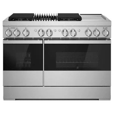 Jennair JDRP748HM Noir 48" Dual-Fuel Professional-Style Range With Chrome-Infused Griddle And Grill