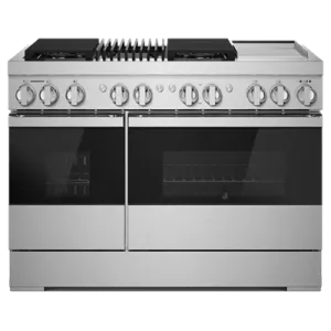 Jennair JDRP748HM Noir 48" Dual-Fuel Professional-Style Range With Chrome-Infused Griddle And Grill