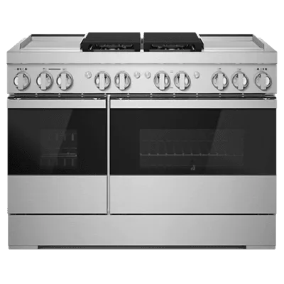Jennair JDRP848HM Noir 48" Dual-Fuel Professional Range With Dual Chrome-Infused Griddles