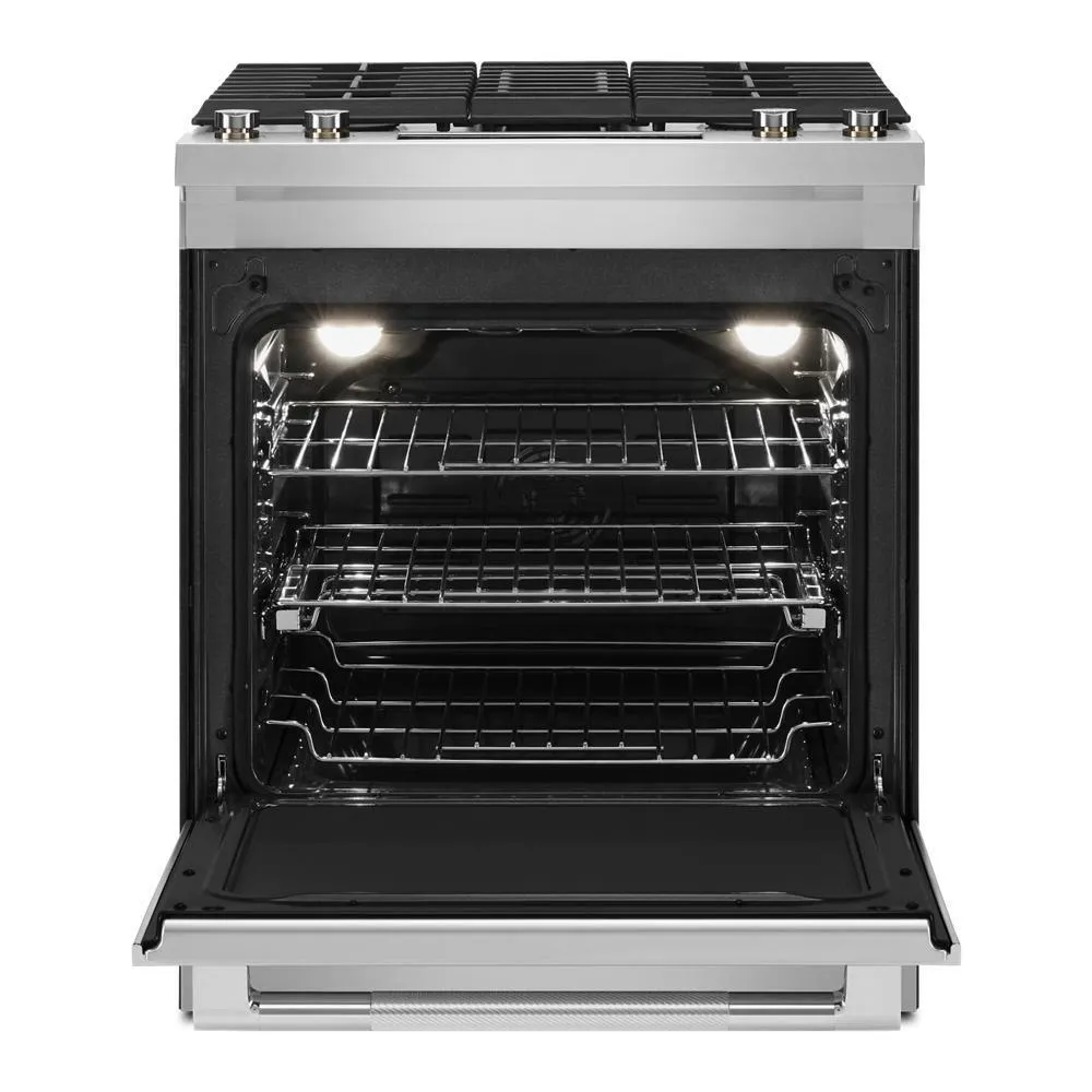 Jennair JDS1750ML 30" Dual-Fuel Downdraft Slide-In Range