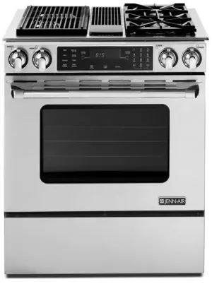 Jennair JDS9865BDP Stainless Steel Jenn-Air Slide-In Modular Dual-Fuel Downdraft Range With Convection, 30"