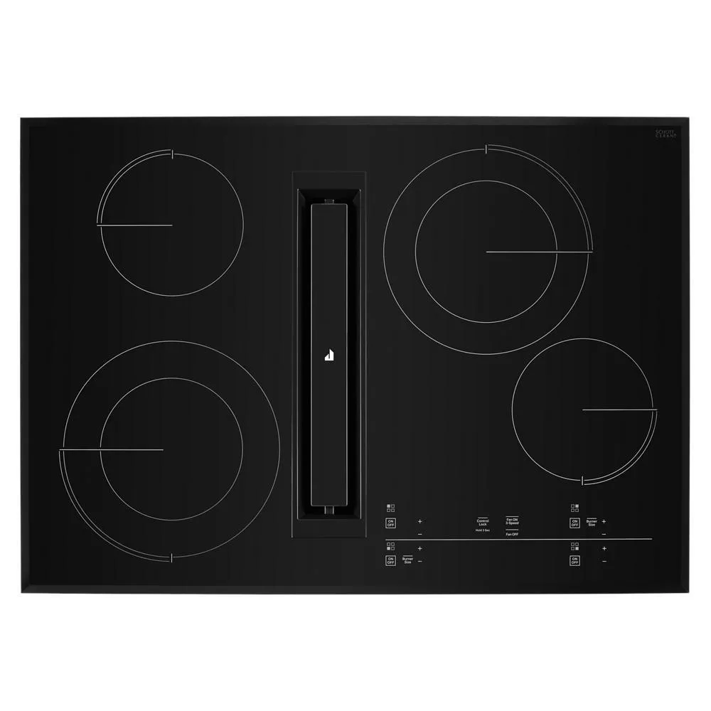 Jennair JED4430KB 30" Oblivion Glass Electric Radiant Downdraft Cooktop With Tap Touch Controls