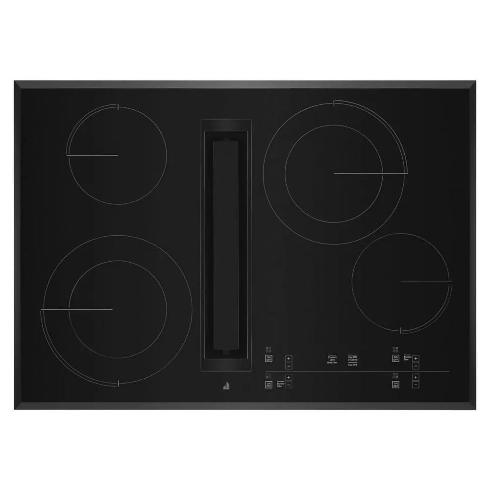 Jennair JED4430KB 30" Oblivion Glass Electric Radiant Downdraft Cooktop With Tap Touch Controls