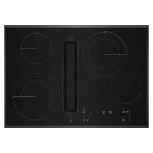 Jennair JED4430KB 30" Oblivion Glass Electric Radiant Downdraft Cooktop With Tap Touch Controls