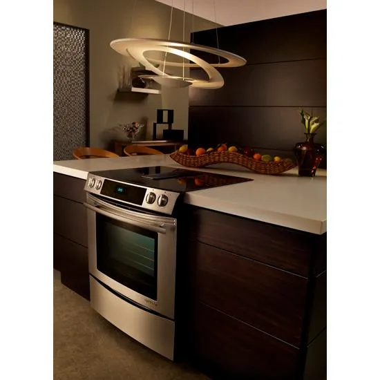 Jennair JES9800CAB Slide-In Electric Downdraft Range With Convection, 30"