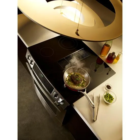 Jennair JES9800CAB Slide-In Electric Downdraft Range With Convection, 30"