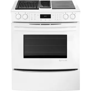 Jennair JES9860CAW Slide-In Modular Electric Downdraft Range With Convection, 30"