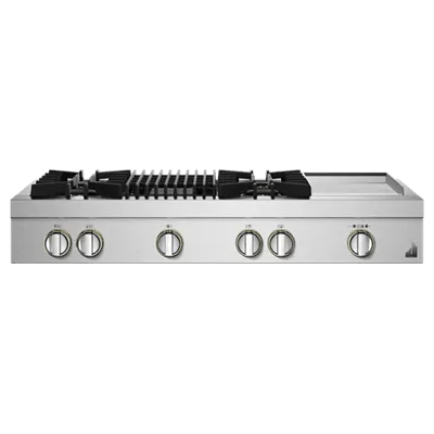 Jennair JGCP748HL Rise 48" Gas Professional-Style Rangetop With Chrome-Infused Griddle And Grill