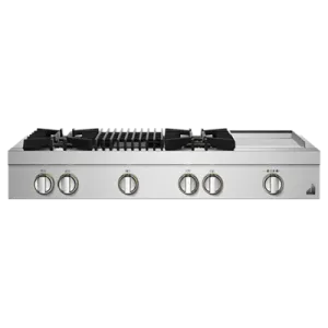Jennair JGCP748HL Rise 48" Gas Professional-Style Rangetop With Chrome-Infused Griddle And Grill