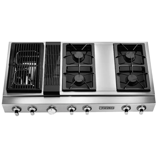Jennair JGD8348CDP Pro-Style Modular Gas Downdraft Rangetop, 48"