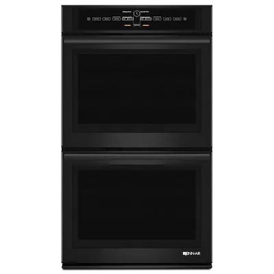 Jennair JJW3830DB Black Floating Glass 30" Double Wall Oven With V2 Vertical Dual-Fan Convection System