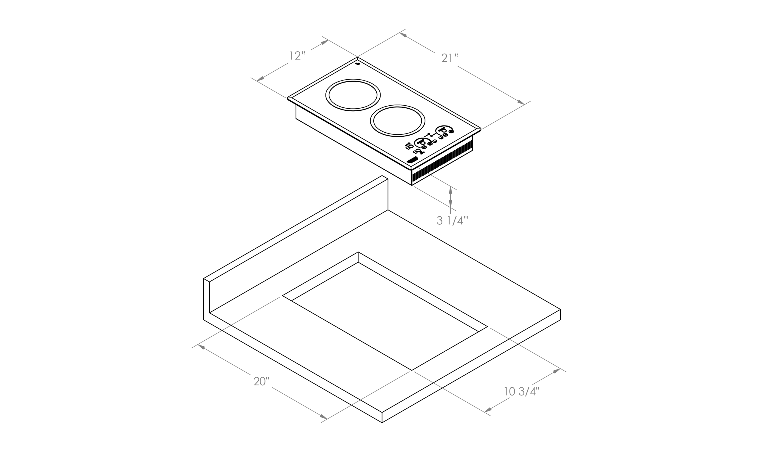 Kenyon B41579T30 Lite-Touch Q 2 Burner Small