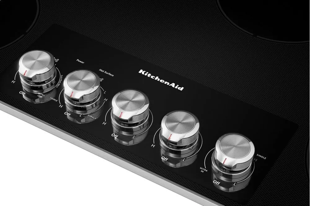 Kitchenaid KCES556HSS 36" Electric Cooktop With 5 Elements And Knob Controls - Stainless Steel