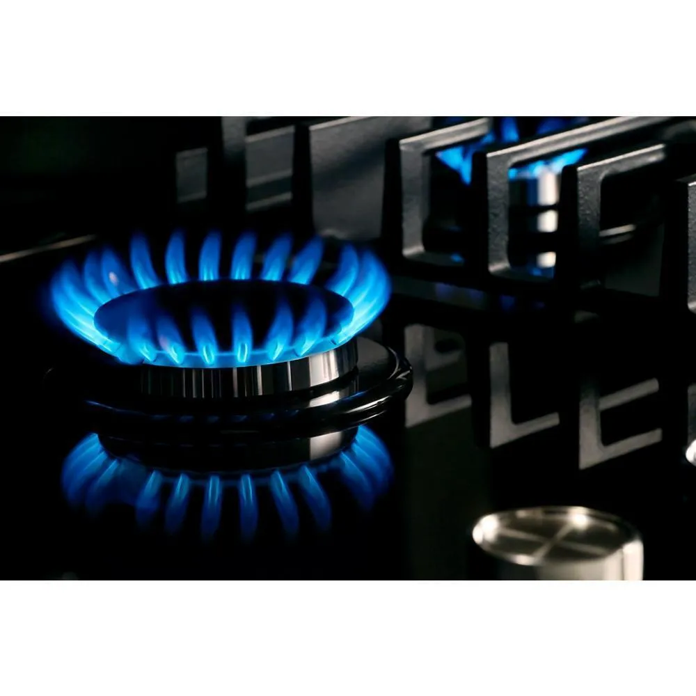 Kitchenaid KCGG536PBL 36" Gas-On-Glass Cooktop