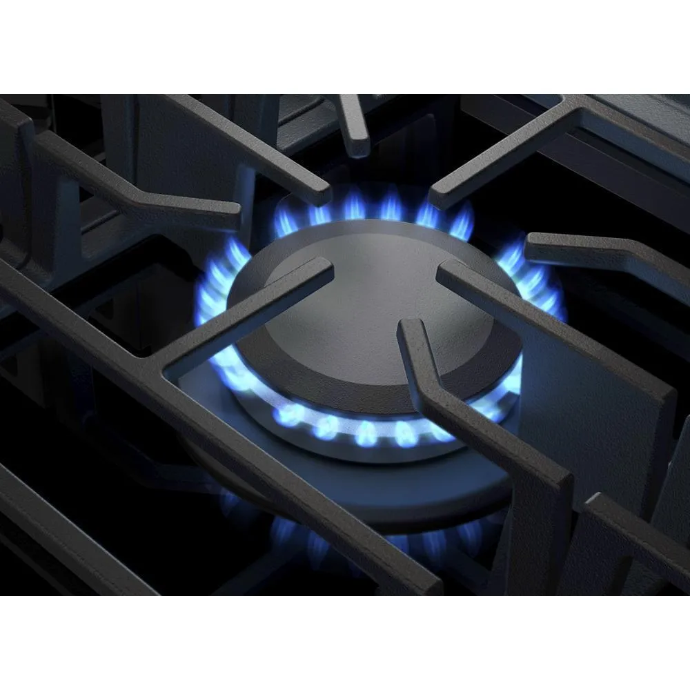 Kitchenaid KCGG536PBL 36" Gas-On-Glass Cooktop