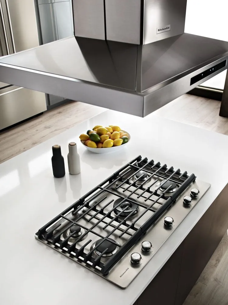 Kitchenaid KCGS556ESS 36" 5-Burner Gas Cooktop - Stainless Steel