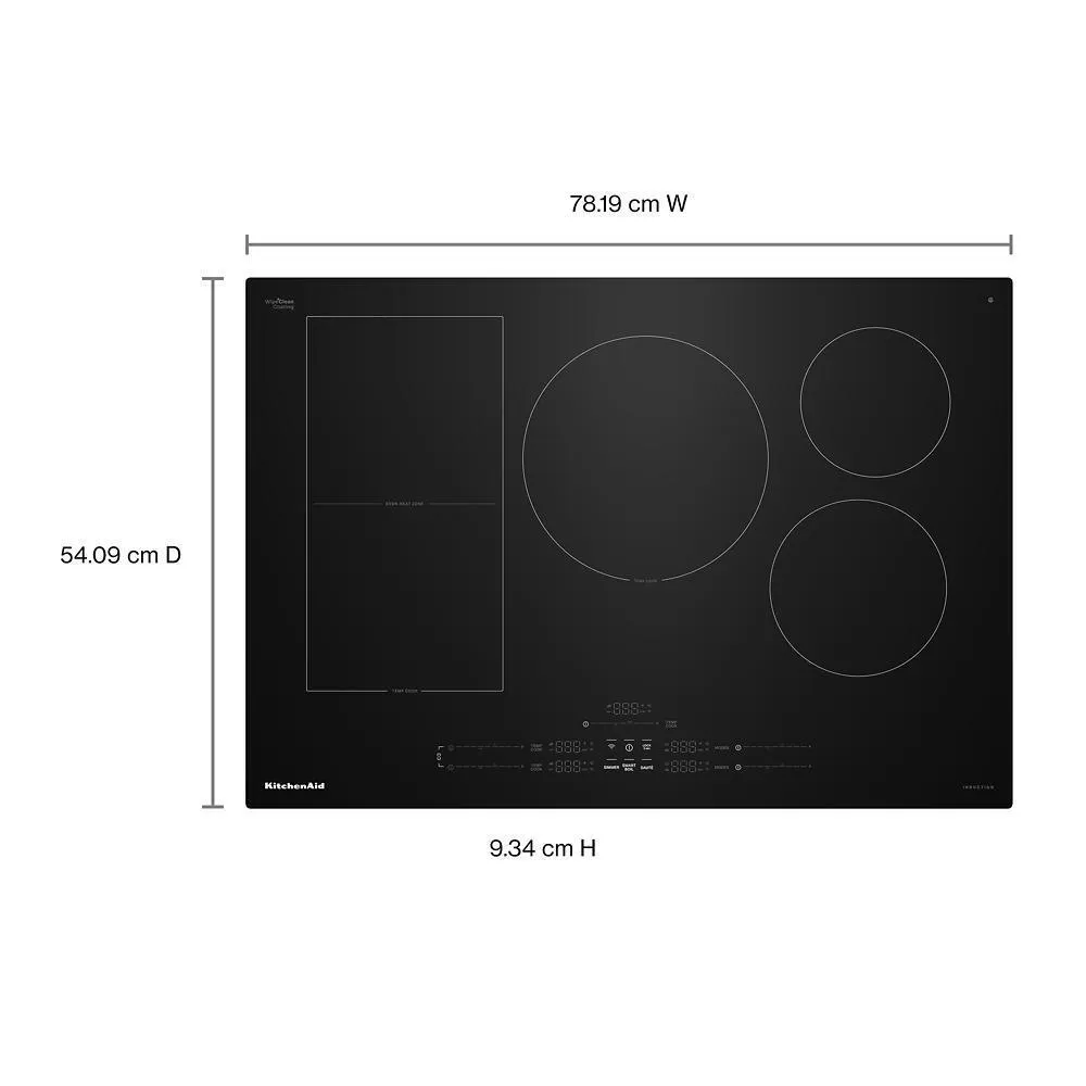 Kitchenaid KCIT730SBL 30" Temp Cook&#8482; Induction Cooktop With 5 Cooking Zones