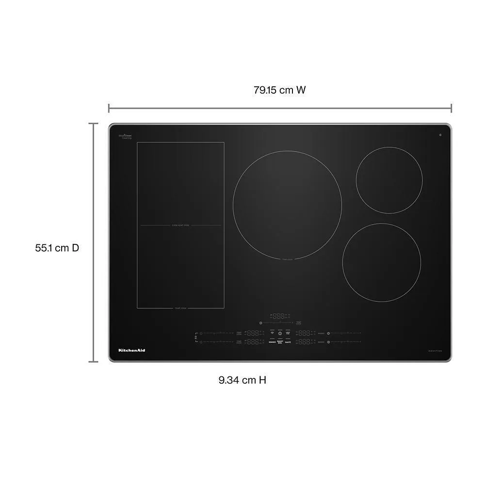 Kitchenaid KCIT730SSS 30" Temp Cook&#8482; Induction Cooktop With 5 Cooking Zones