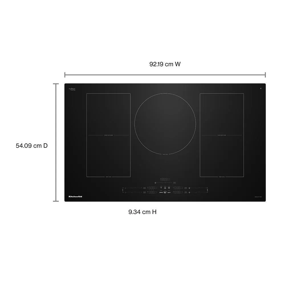 Kitchenaid KCIT736SBL 36" Temp Cook&#8482; Induction Cooktop With 5 Cooking Zones