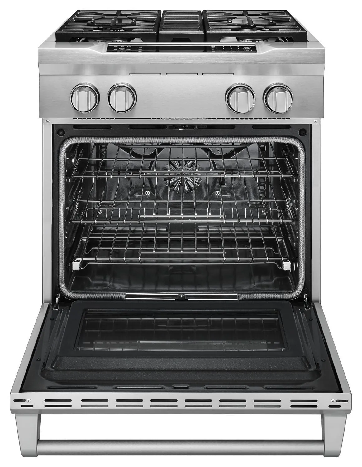 Kitchenaid KDRS407VSS 30'' 4-Burner Dual Fuel Freestanding Range, Commercial-Style Stainless Steel