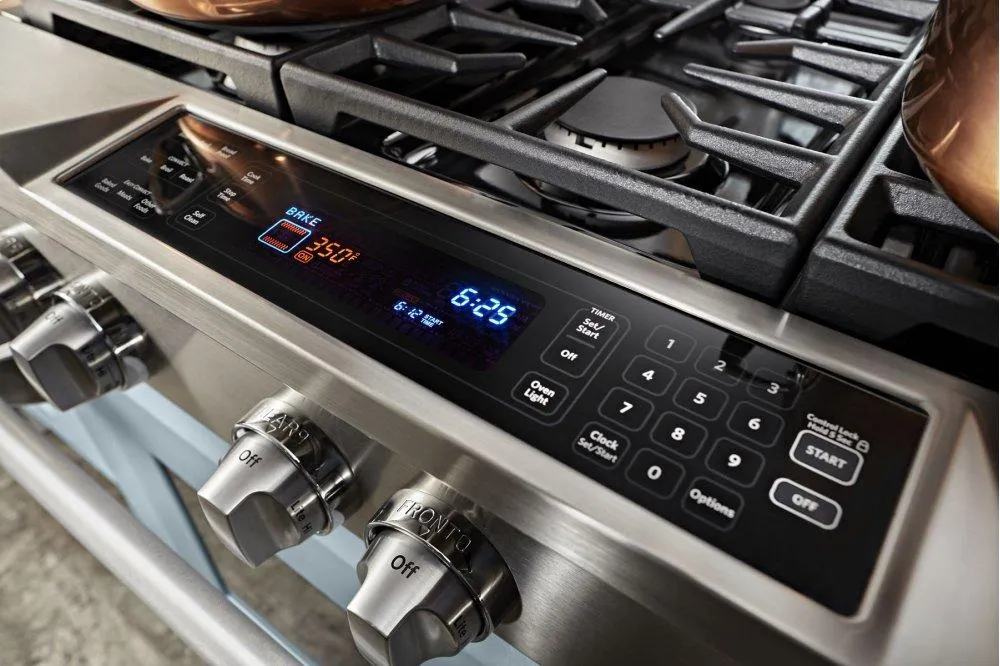 Kitchenaid KDRS467VMB Limited Edition Kitchenaid 36'' 6-Burner Dual Fuel Freestanding Range, Commercial-Style - Misty Blue
