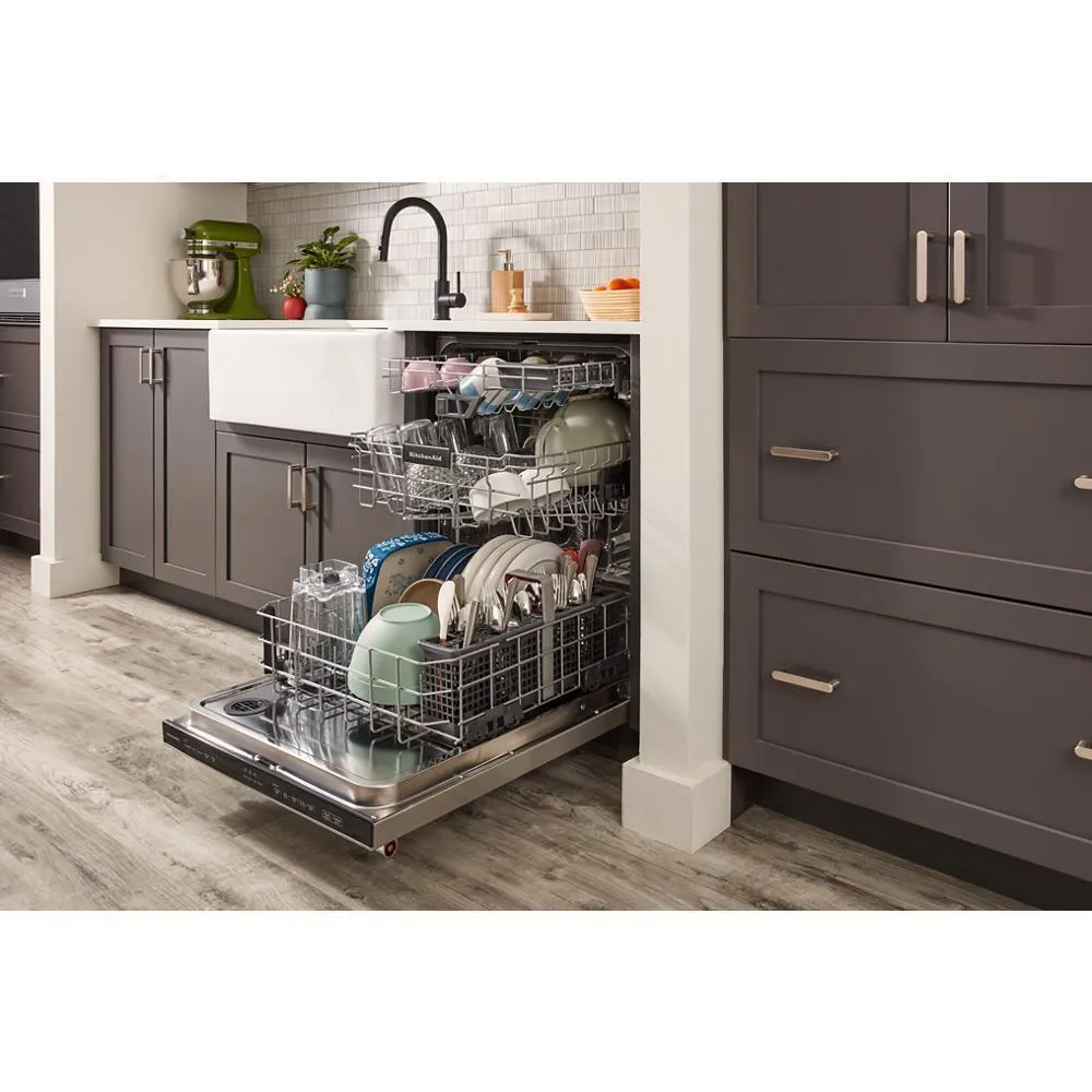 Kitchenaid KDTE304RPS Third Level Jet Rack Dishwasher With 40  Total Wash Jets, 41 Dba
