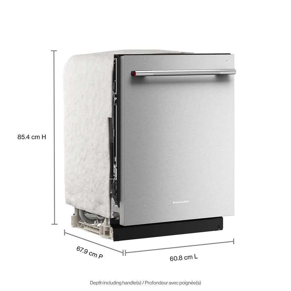 Kitchenaid KDTS224SPS Third Level Utensil Rack Dishwasher With 30  Total Wash Jets In Printshield&#8482; Finish, 47 Dba