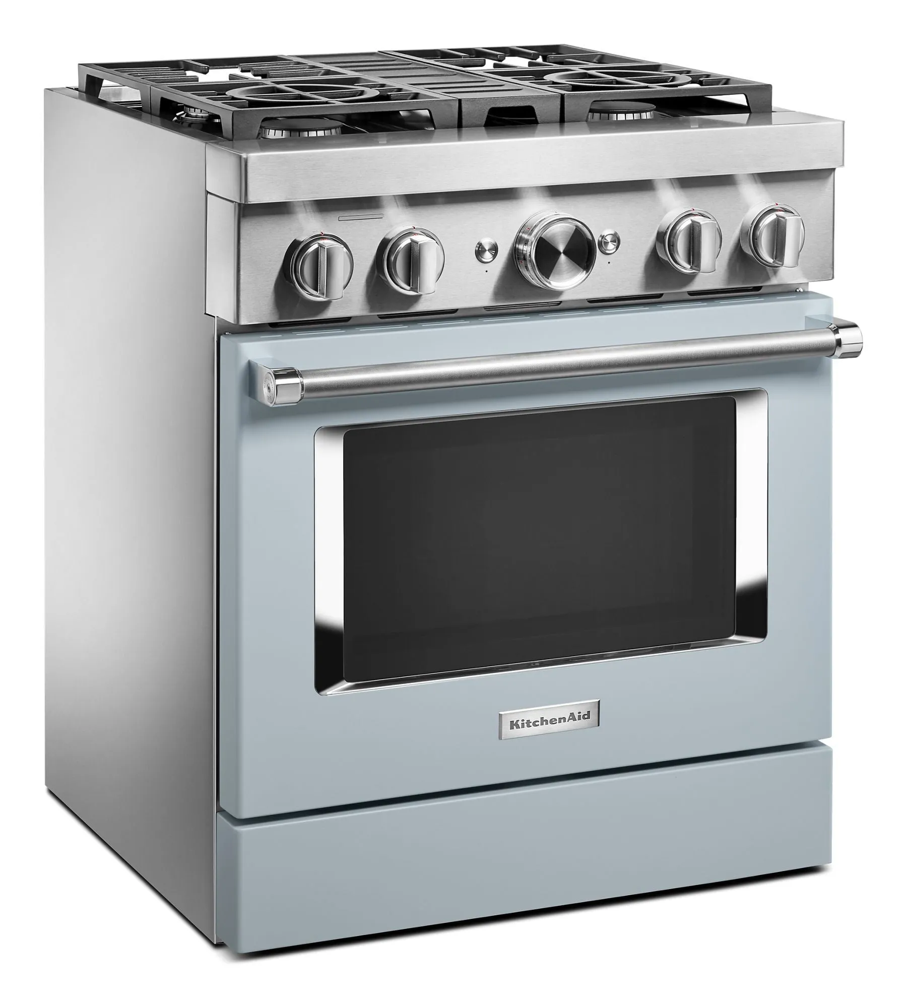 Kitchenaid KFDC500JMB Kitchenaid 30'' Smart Commercial-Style Dual Fuel Range With 4 Burners - Misty Blue