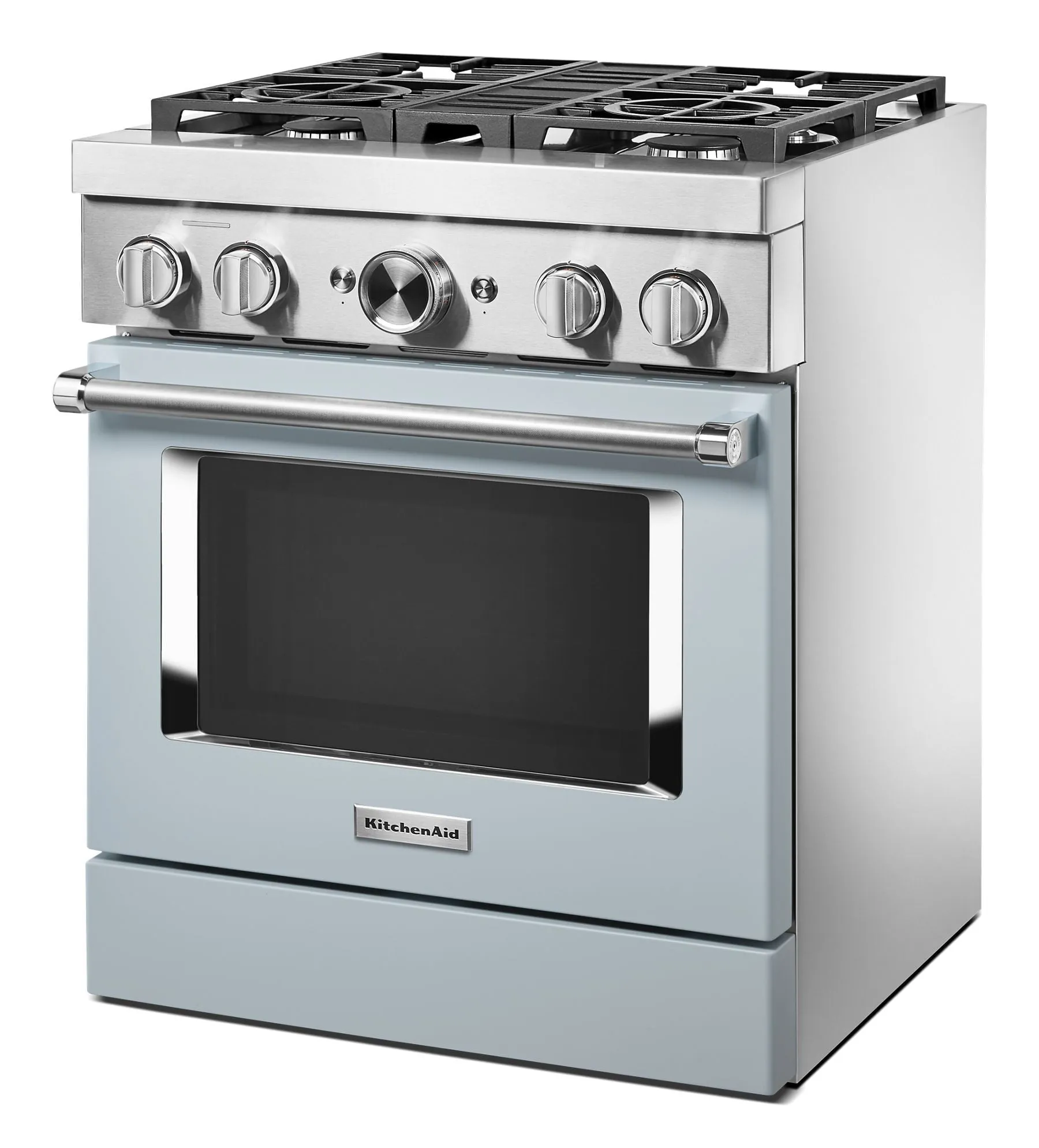 Kitchenaid KFDC500JMB Kitchenaid 30'' Smart Commercial-Style Dual Fuel Range With 4 Burners - Misty Blue