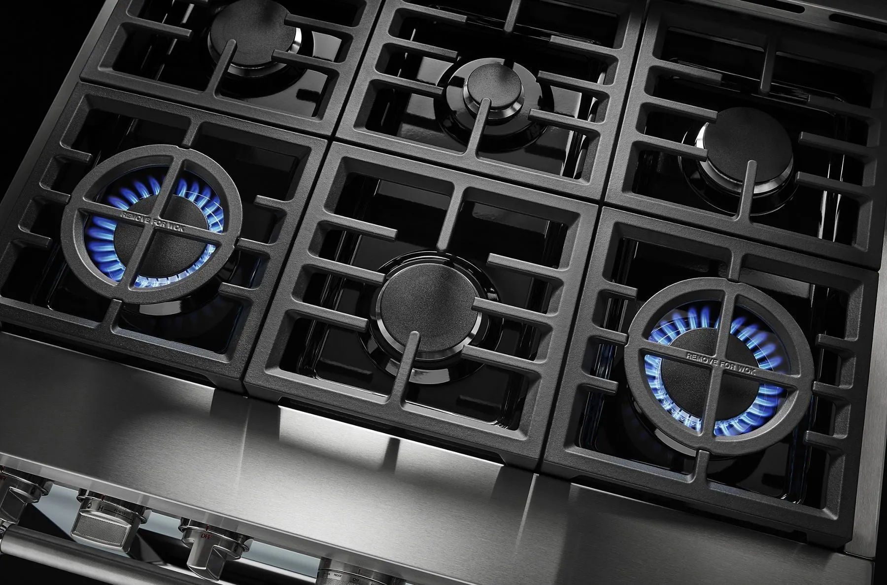 Kitchenaid KFDC506JMB Kitchenaid 36'' Smart Commercial-Style Dual Fuel Range With 6 Burners - Misty Blue
