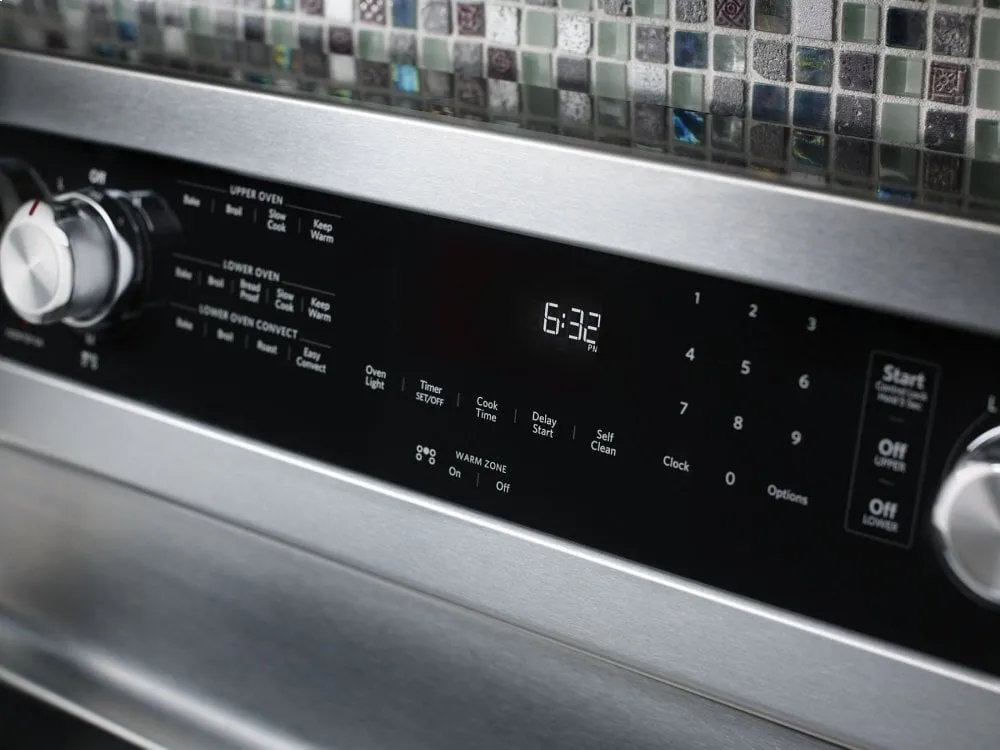 Kitchenaid KFED500ESS 30-Inch 5 Burner Electric Double Oven Convection Range - Stainless Steel