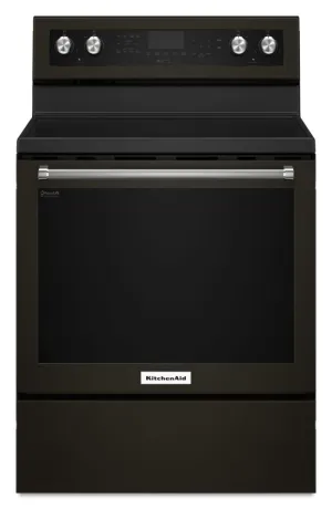Kitchenaid KFEG500EBS 30-Inch 5-Element Electric Convection Range - Black Stainless Steel With Printshield&#8482; Finish