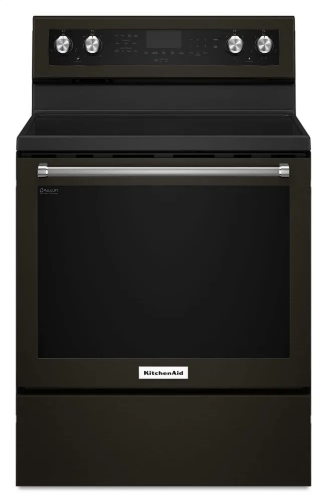Kitchenaid KFEG500EBS 30-Inch 5-Element Electric Convection Range - Black Stainless Steel With Printshield&#8482; Finish