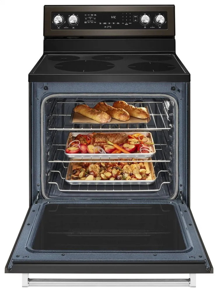 Kitchenaid KFEG500EBS 30-Inch 5-Element Electric Convection Range - Black Stainless Steel With Printshield&#8482; Finish