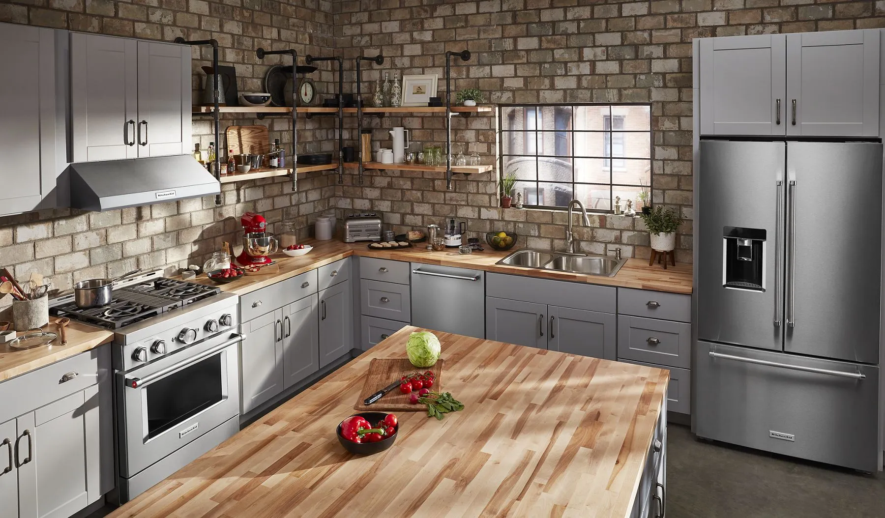 Kitchenaid KFGC500JSS Kitchenaid 30'' Smart Commercial-Style Gas Range With 4 Burners - Heritage Stainless Steel