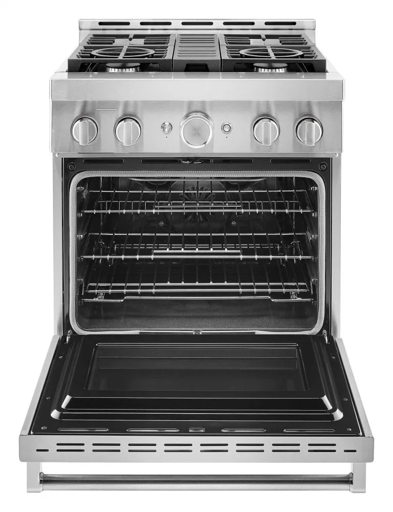 Kitchenaid KFGC500JSS Kitchenaid 30'' Smart Commercial-Style Gas Range With 4 Burners - Heritage Stainless Steel