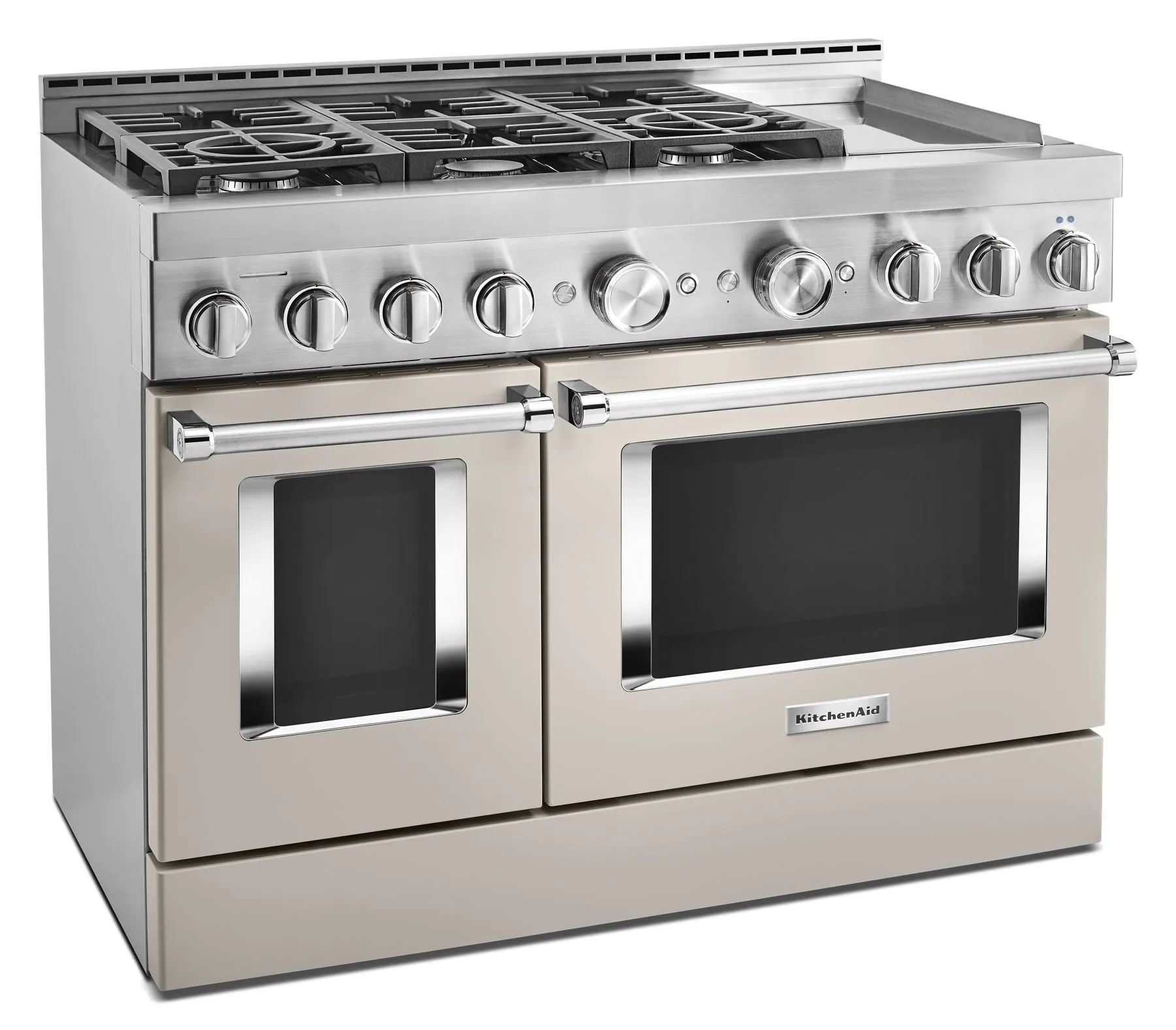 Kitchenaid KFGC558JMH Kitchenaid 48'' Smart Commercial-Style Gas Range With Griddle - Milkshake